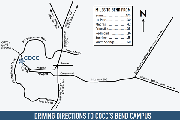 Driving Directions to COCC Bend Campus Driving Directions to COCC Bend Campus