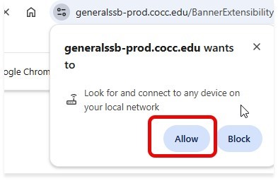 Allow Button Allow Button