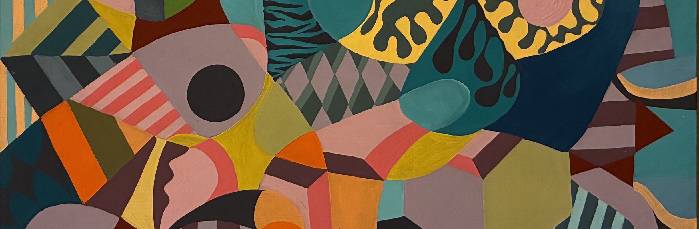 colorful abstract detail from an andrew lorish painting