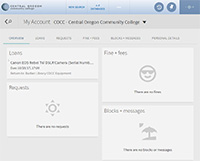 Screenshot of My Account in Primo