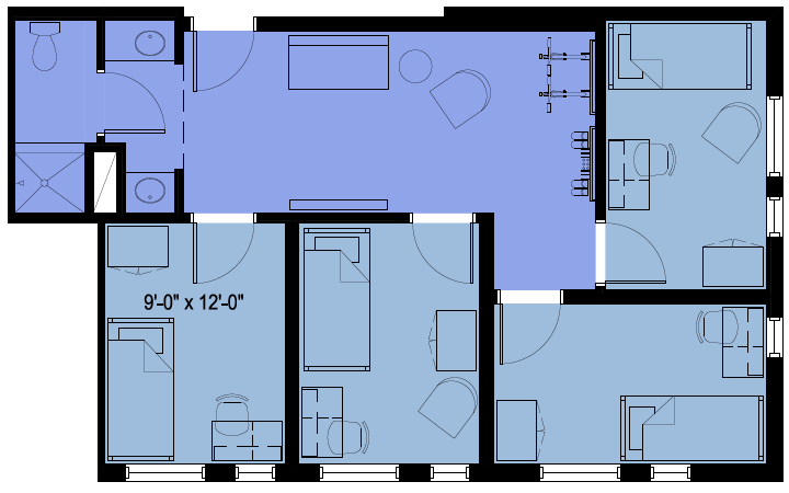 Room Plan Quad Singles Room Plan Quad Singles