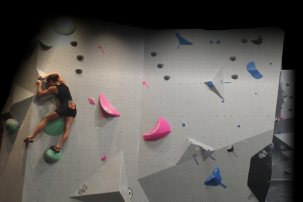 rock climber on rock wall