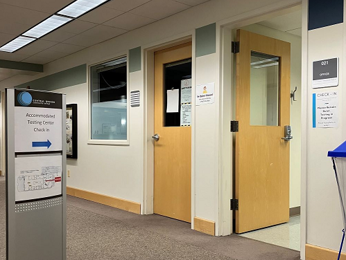 Accommodated Testing Center Check in area