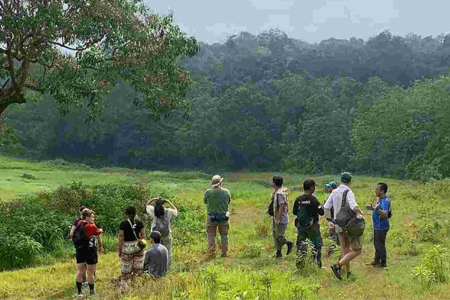 Psychology students in Indonesian jungle